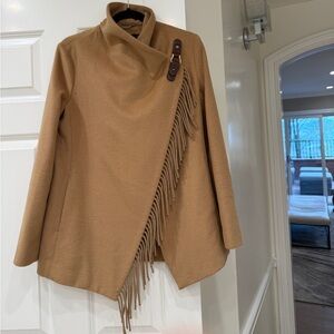 Ralph Lauren Asymmetrical Wool Jacket with Buckle closure